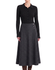 INTERDEE pull chaussette col chemise noir