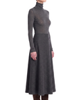 INTERDEE pull chaussette laine/soie anthracite