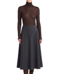 INTERDEE pull chaussette laine/soie cacao