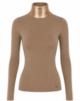 Pull Interdee beige orné de séquins col