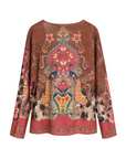 Pull fin lurex col V choco MAS AMOR POR FAVOR