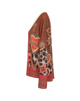 Pull fin lurex col V choco MAS AMOR POR FAVOR