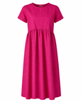 Robe midi ballon fuchsia