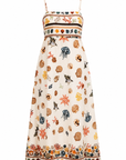Robe longue écru coquillages