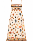 Robe longue écru coquillages