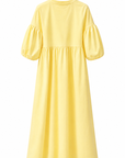 Robe manches bouffantes jaune