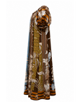 Robe longue palme coffee