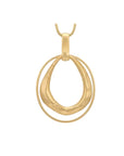 Sautoir doré pendentif 2 anneaux