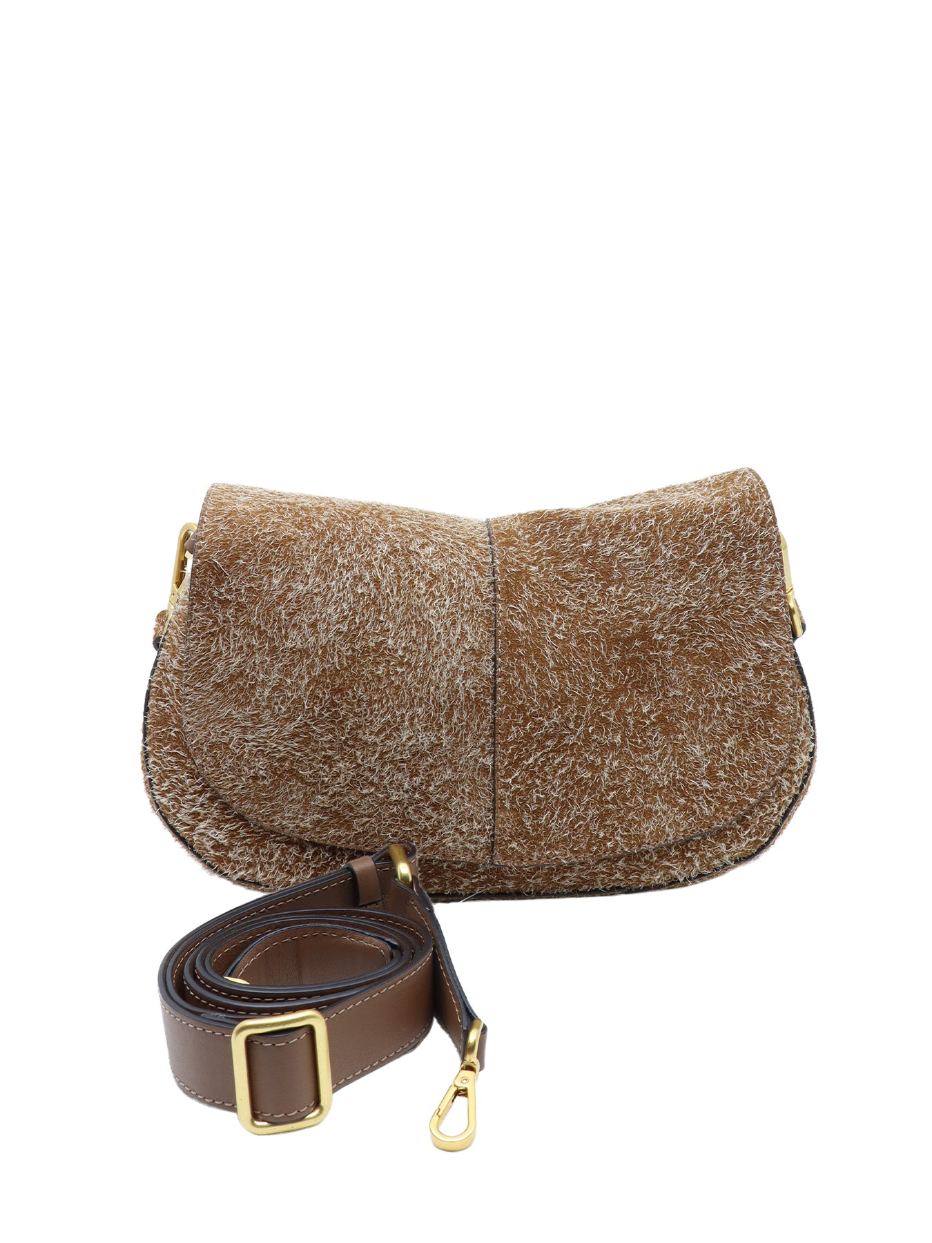 Helena runde Loden-Cognac-Handtasche GIANNI CHIARINI