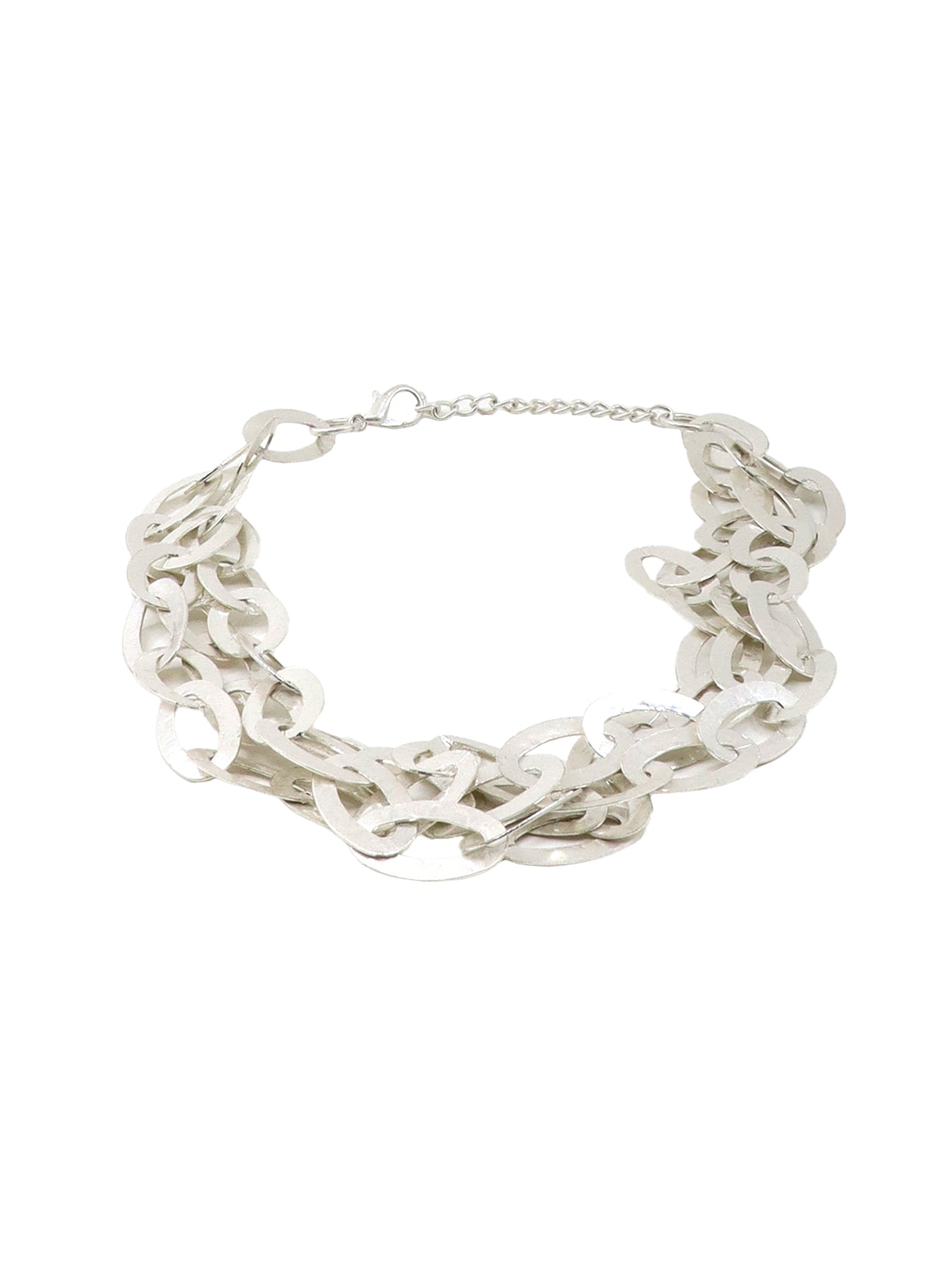 Kleine 3-reihige Silberringkette