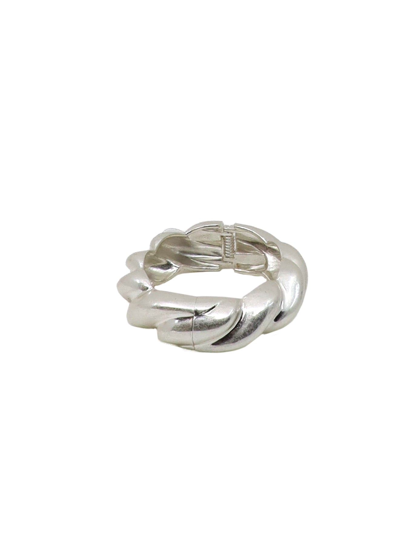 Gedrehtes silbernes Manschettenarmband