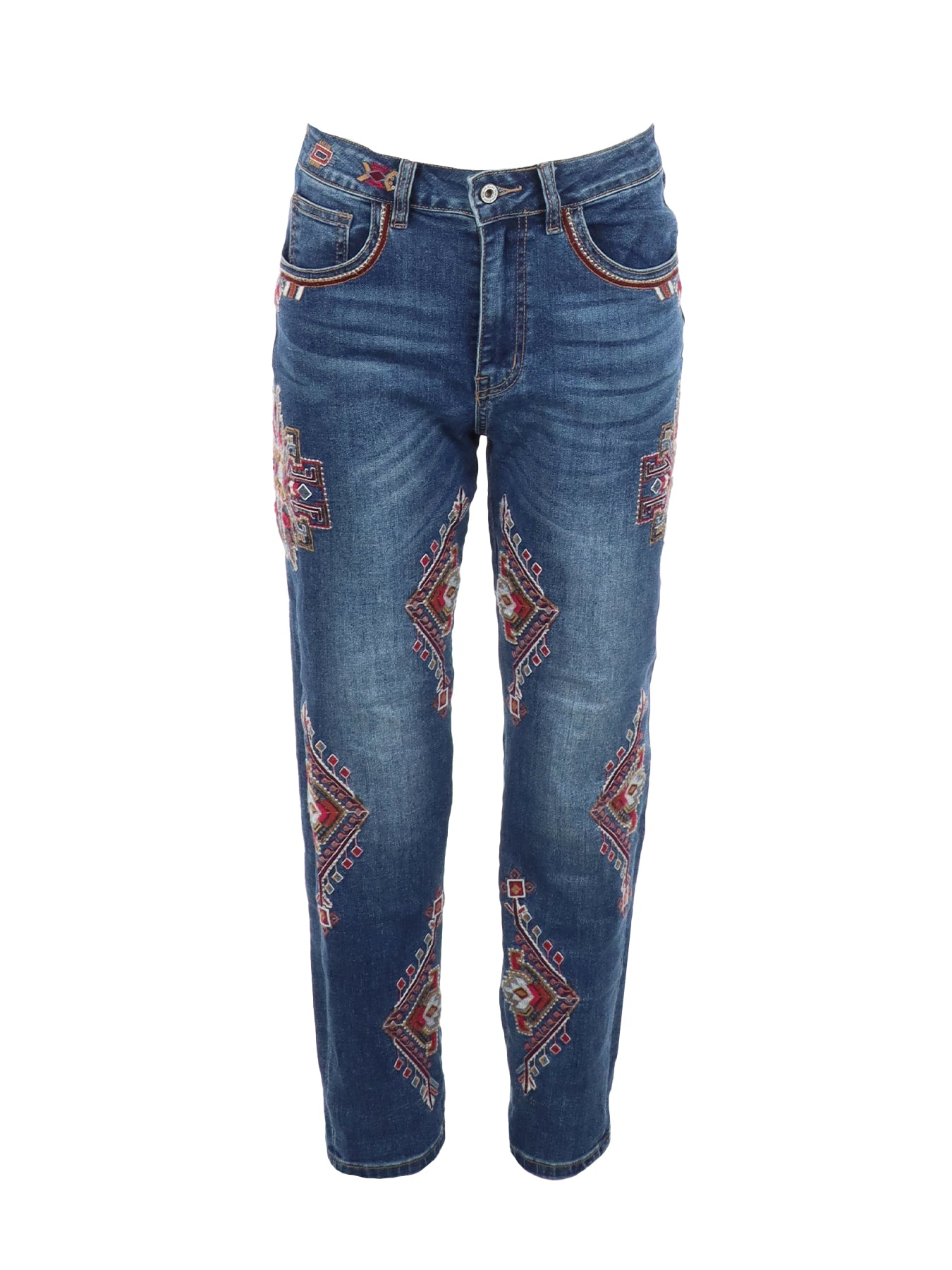 Jeans denim broderie