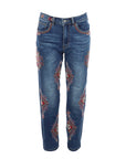 Jeans denim broderie