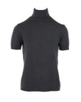 Antonello Serio Rollkragenpullover mit kurzen Ärmeln in Grau