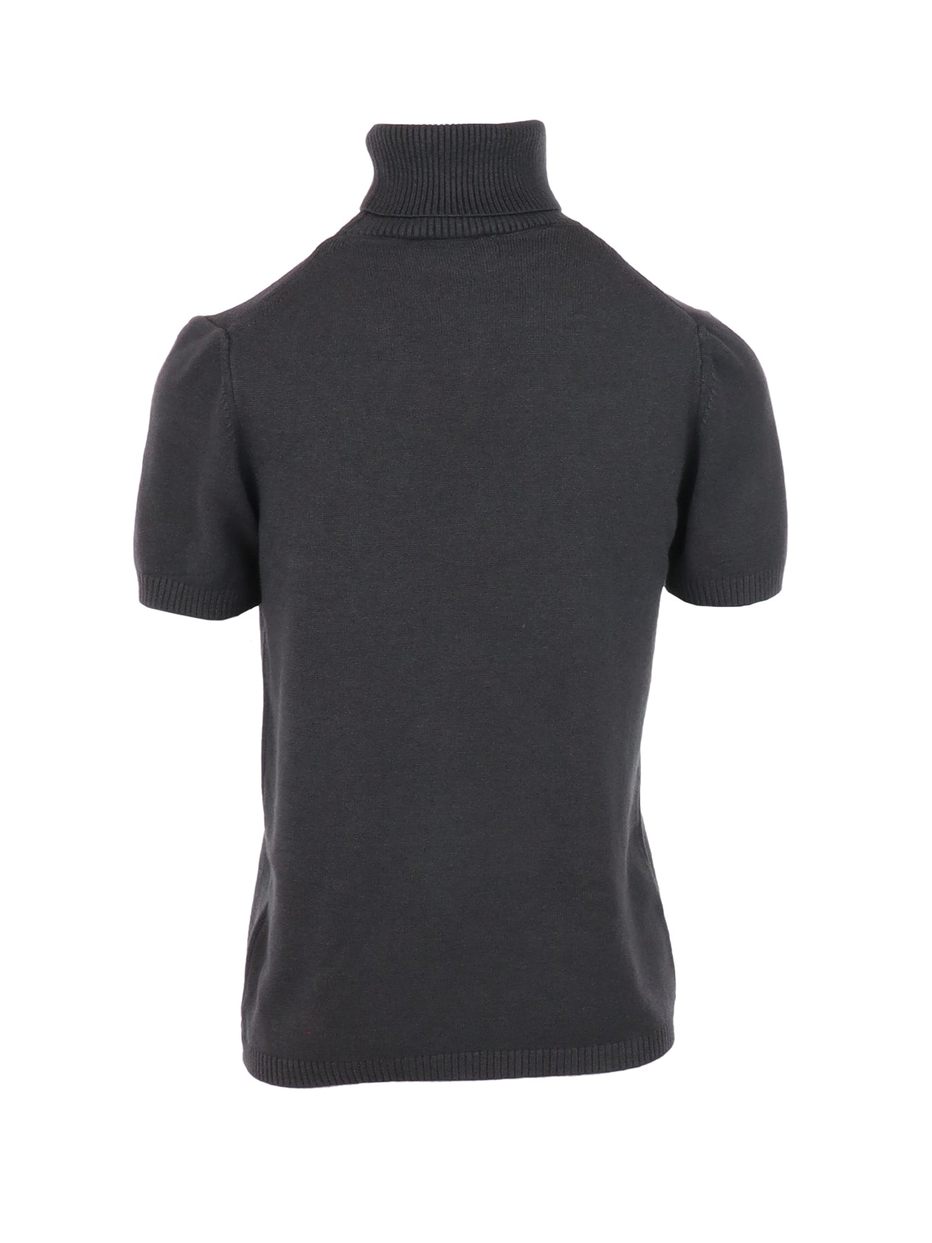 Antonello Serio Rollkragenpullover mit kurzen Ärmeln in Grau
