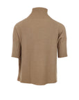 Kamelfarbener Pullover mit hohem Kragen von Antonello Serio