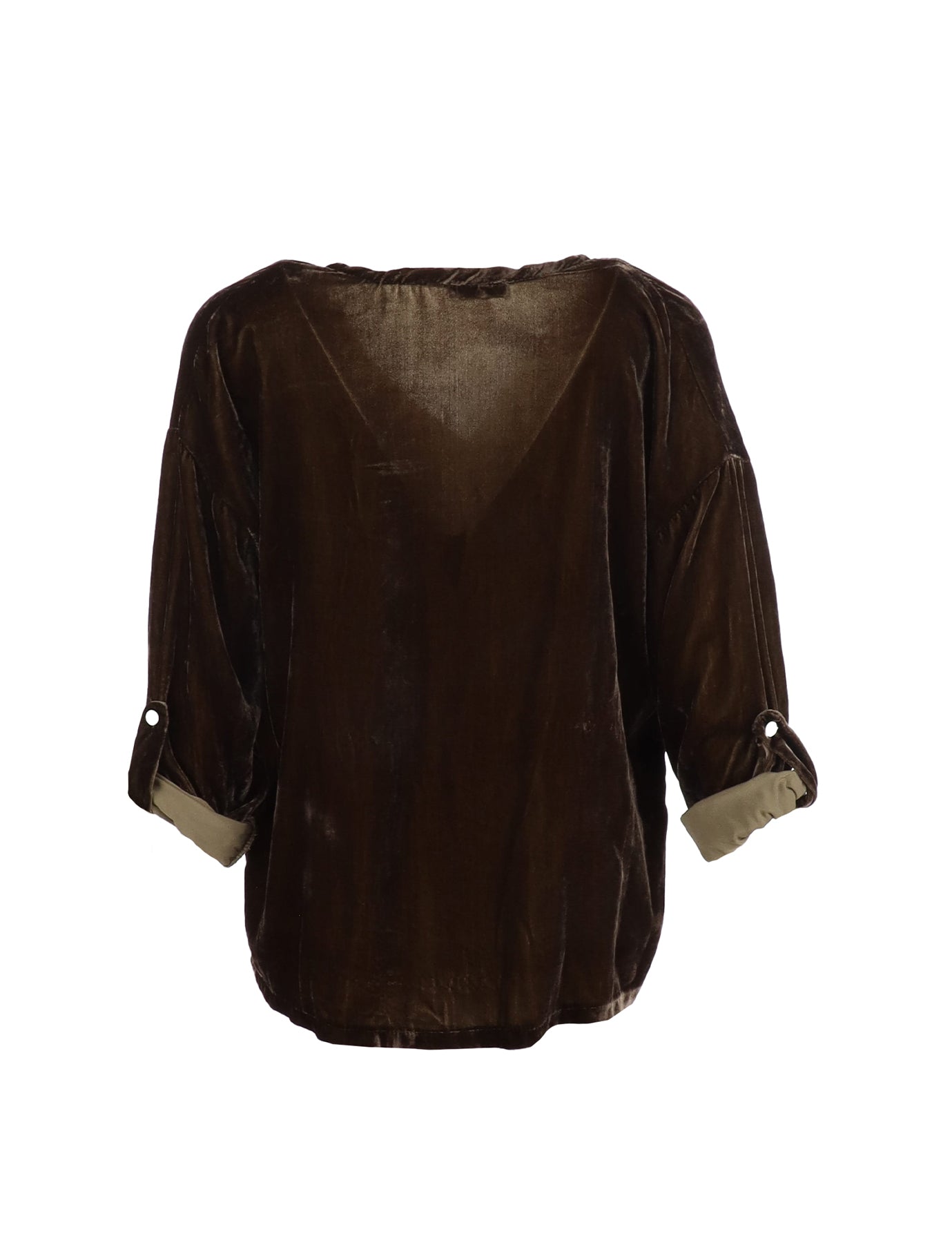 Gilet panne de velours choco Natacha