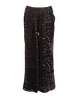 Pantalon large velours choco imprimé Natacha