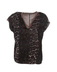 T-Shirt aus Schokoladensamt mit Natacha-Print