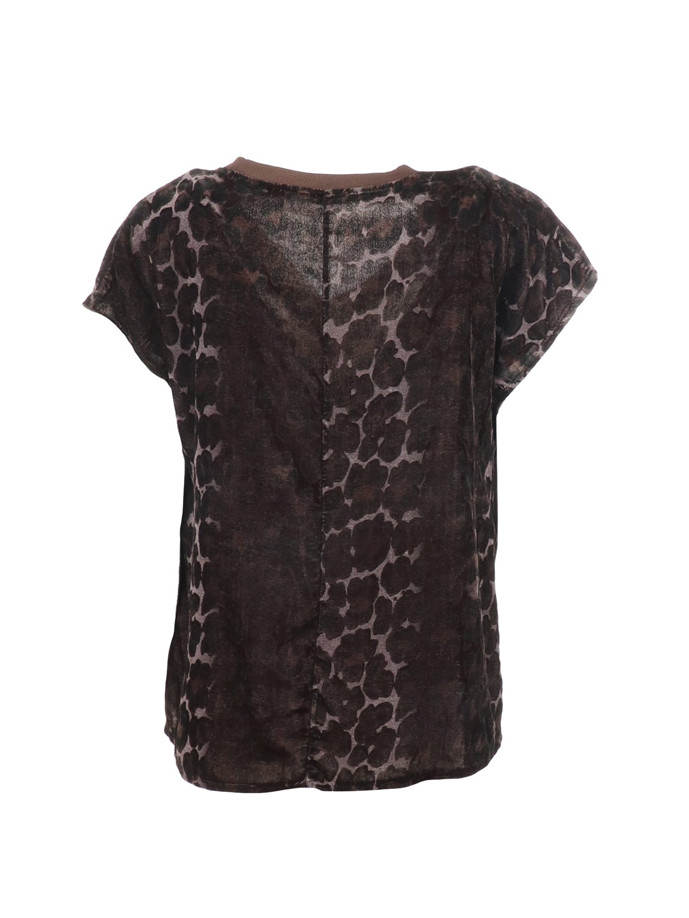 T-Shirt aus Schokoladensamt mit Natacha-Print
