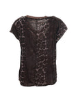 T-Shirt aus Schokoladensamt mit Natacha-Print