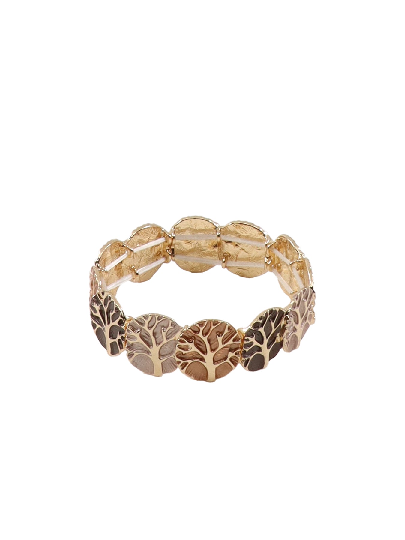 Gold/braunes Lebensbaum-Armband