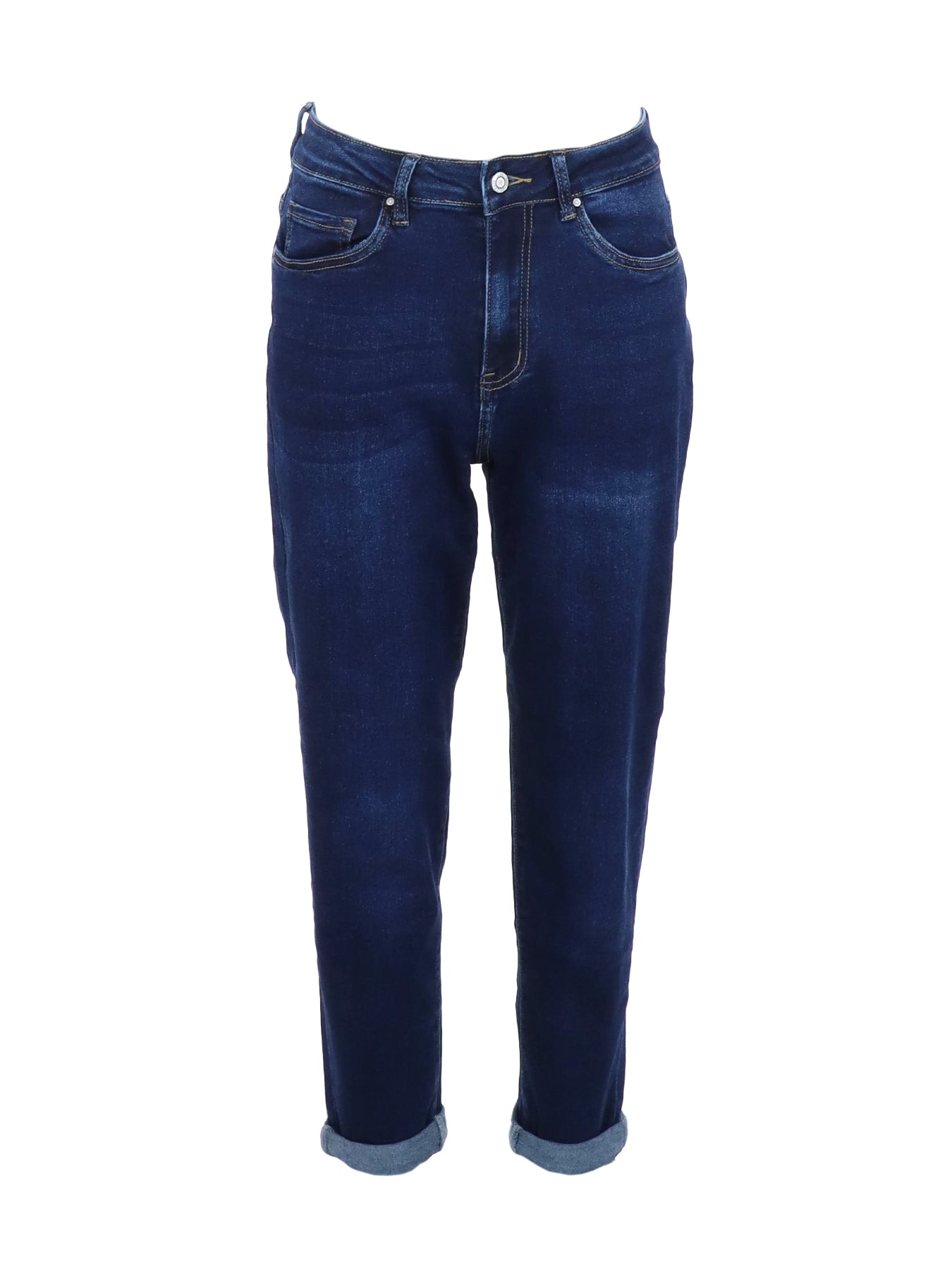 Jeans super strech mom denim foncé