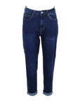 Jeans super strech mom denim foncé