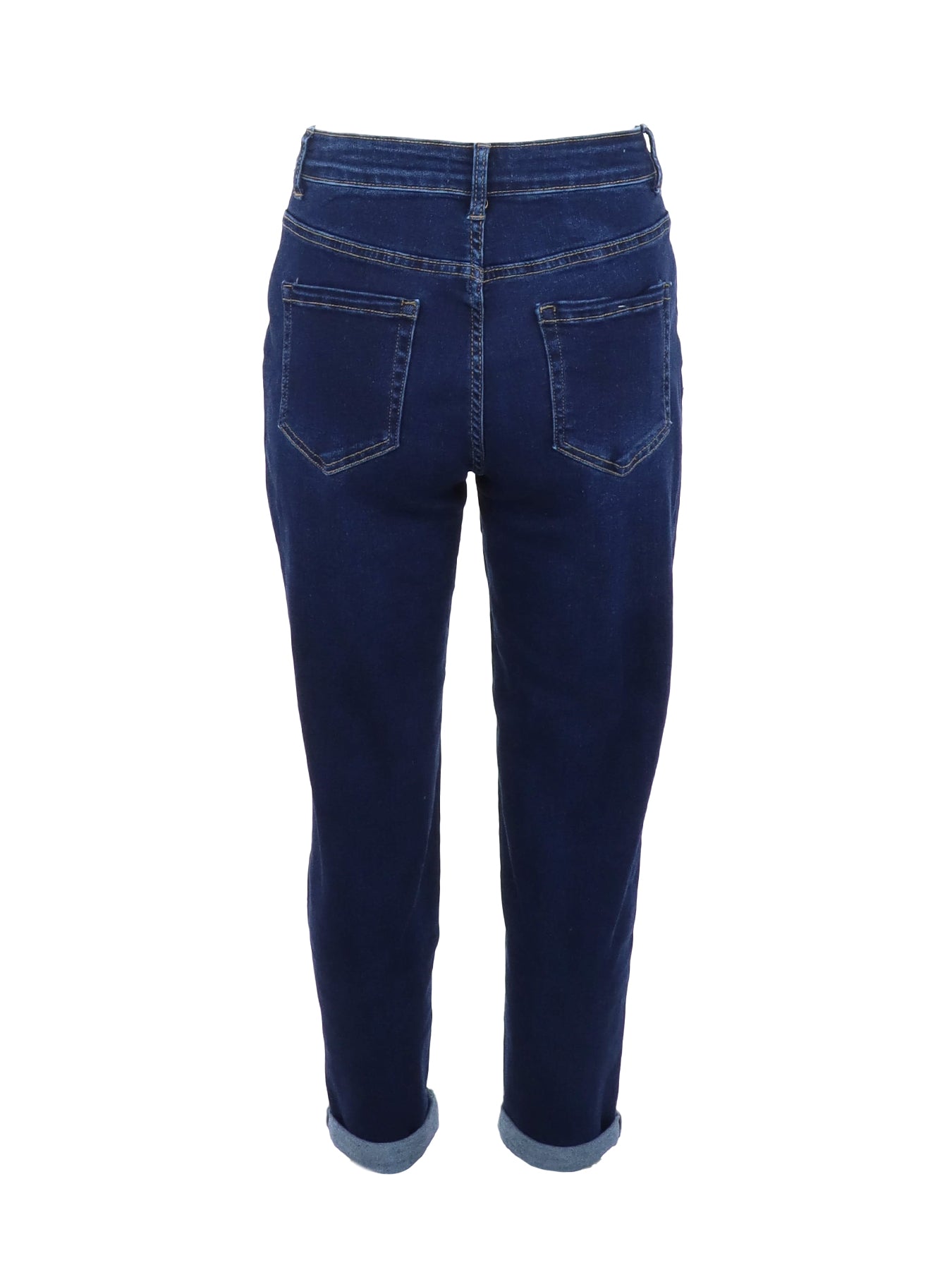 Jeans super strech mom denim foncé