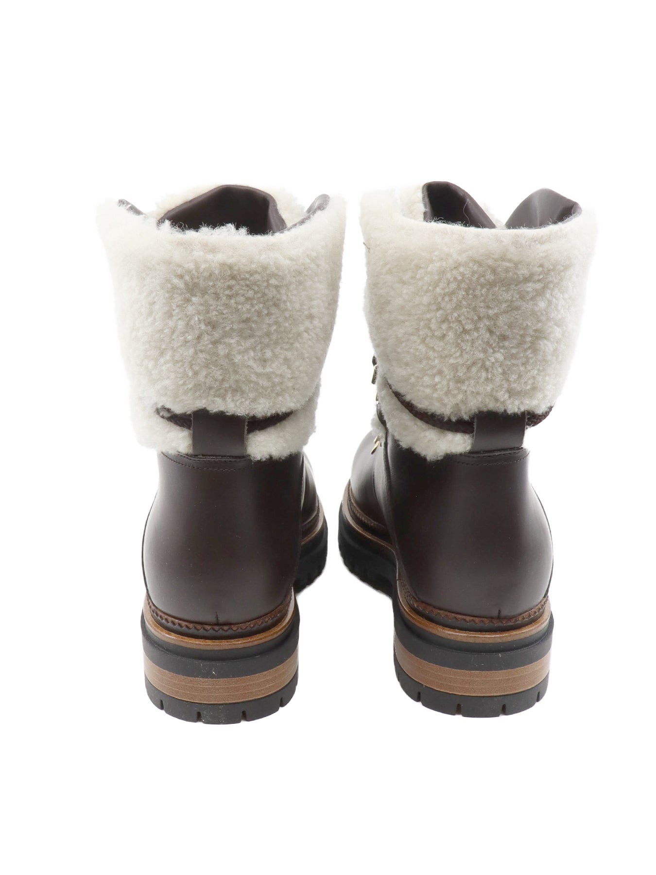 Bottines en cuir et fourrées marron La Thuile 918