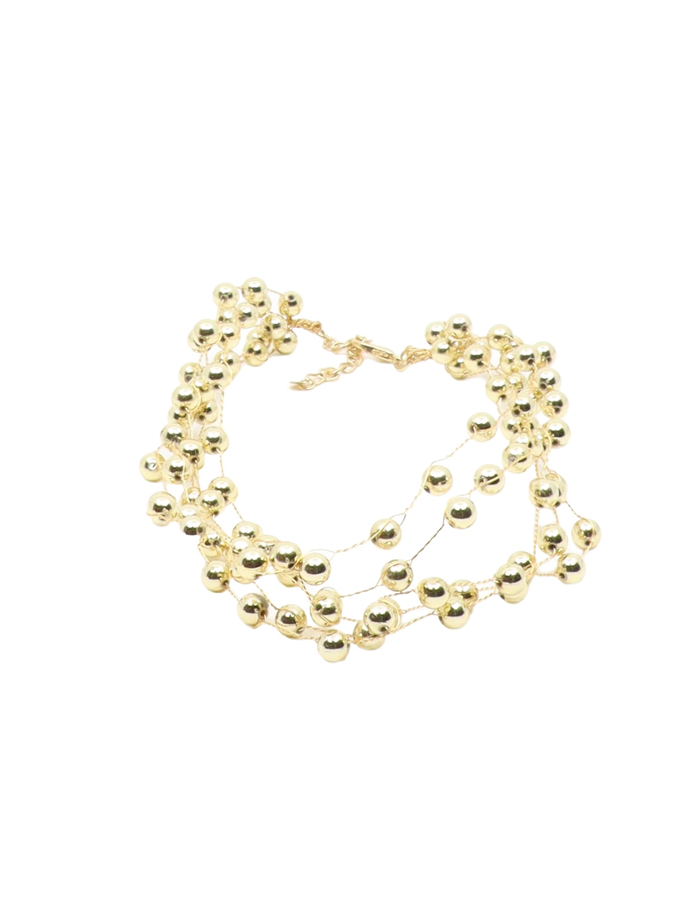 5-reihiges goldenes Kugel-Choker