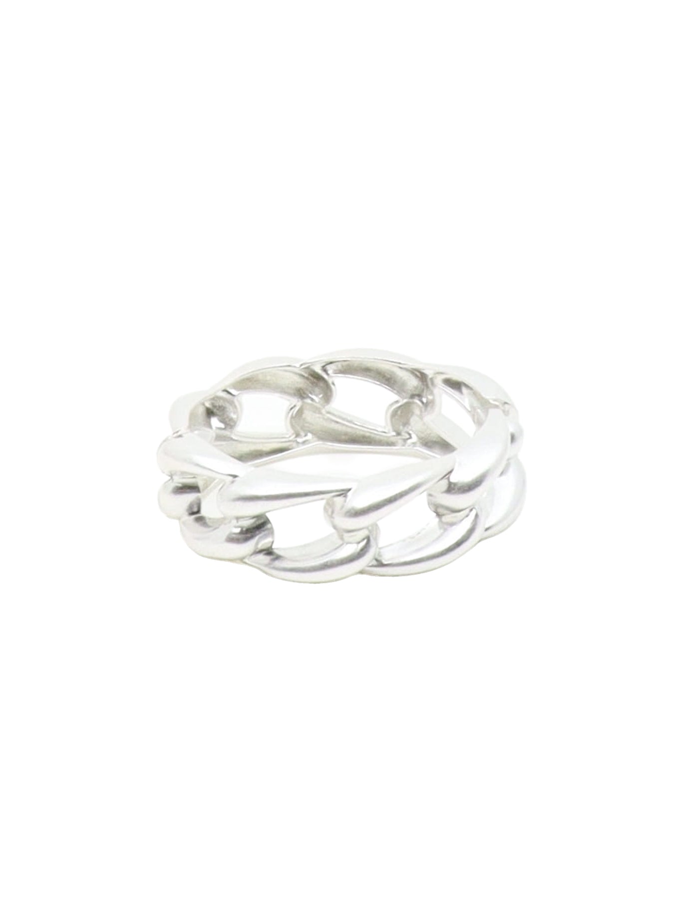 Panzerkettenarmband aus gebürstetem Silber