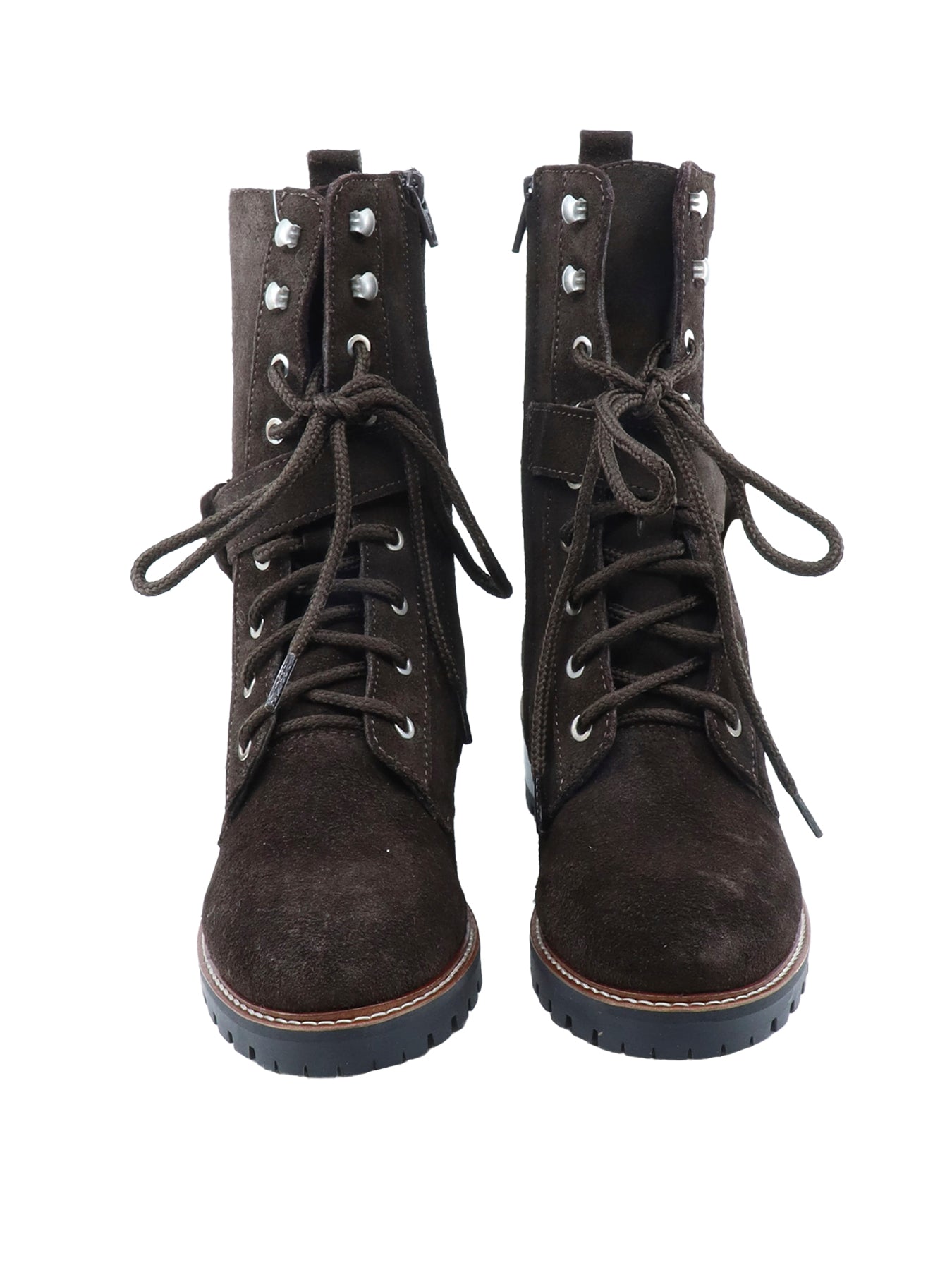 Bottines en croute de cuir marron La Thuile 981