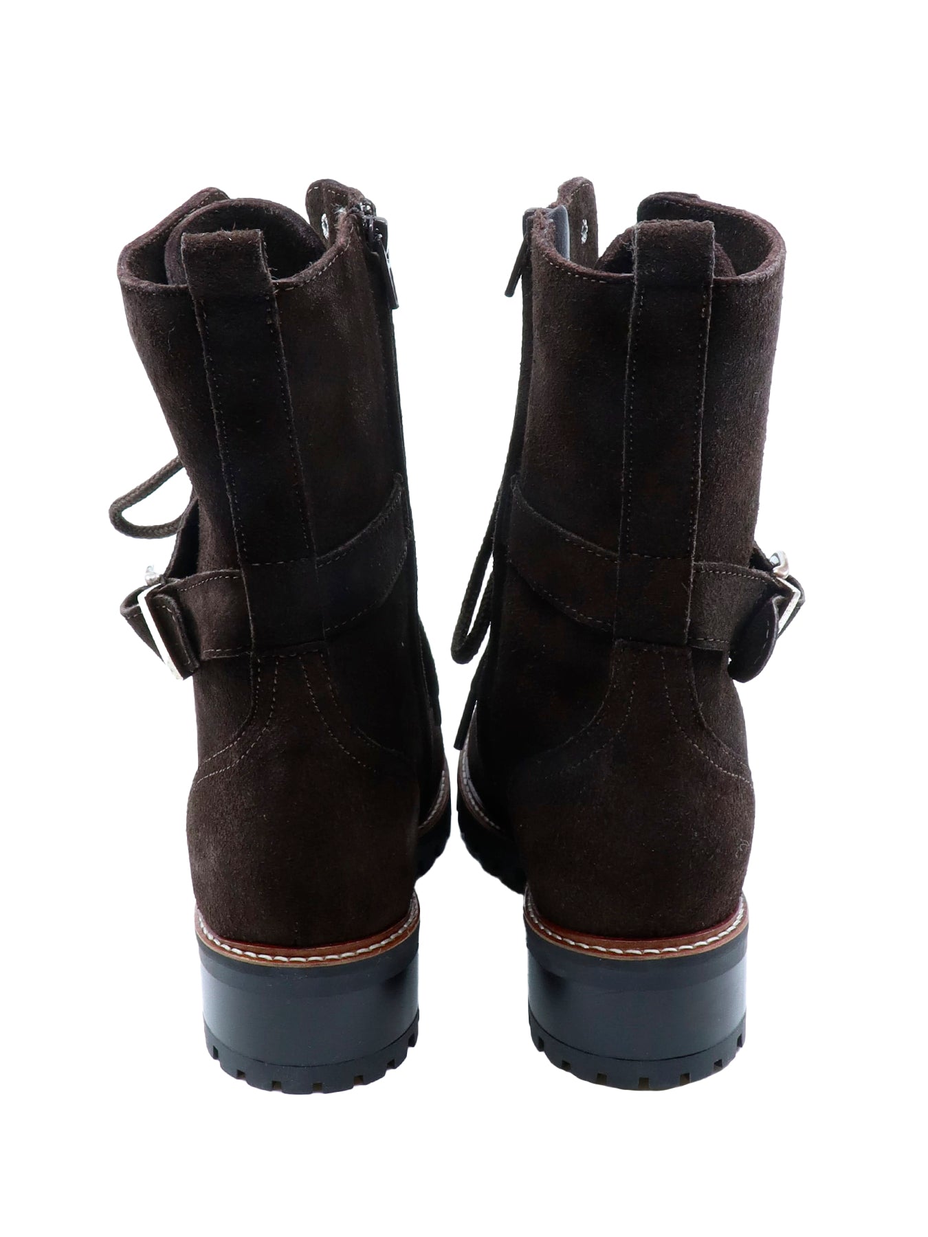 Bottines en croute de cuir marron La Thuile 981