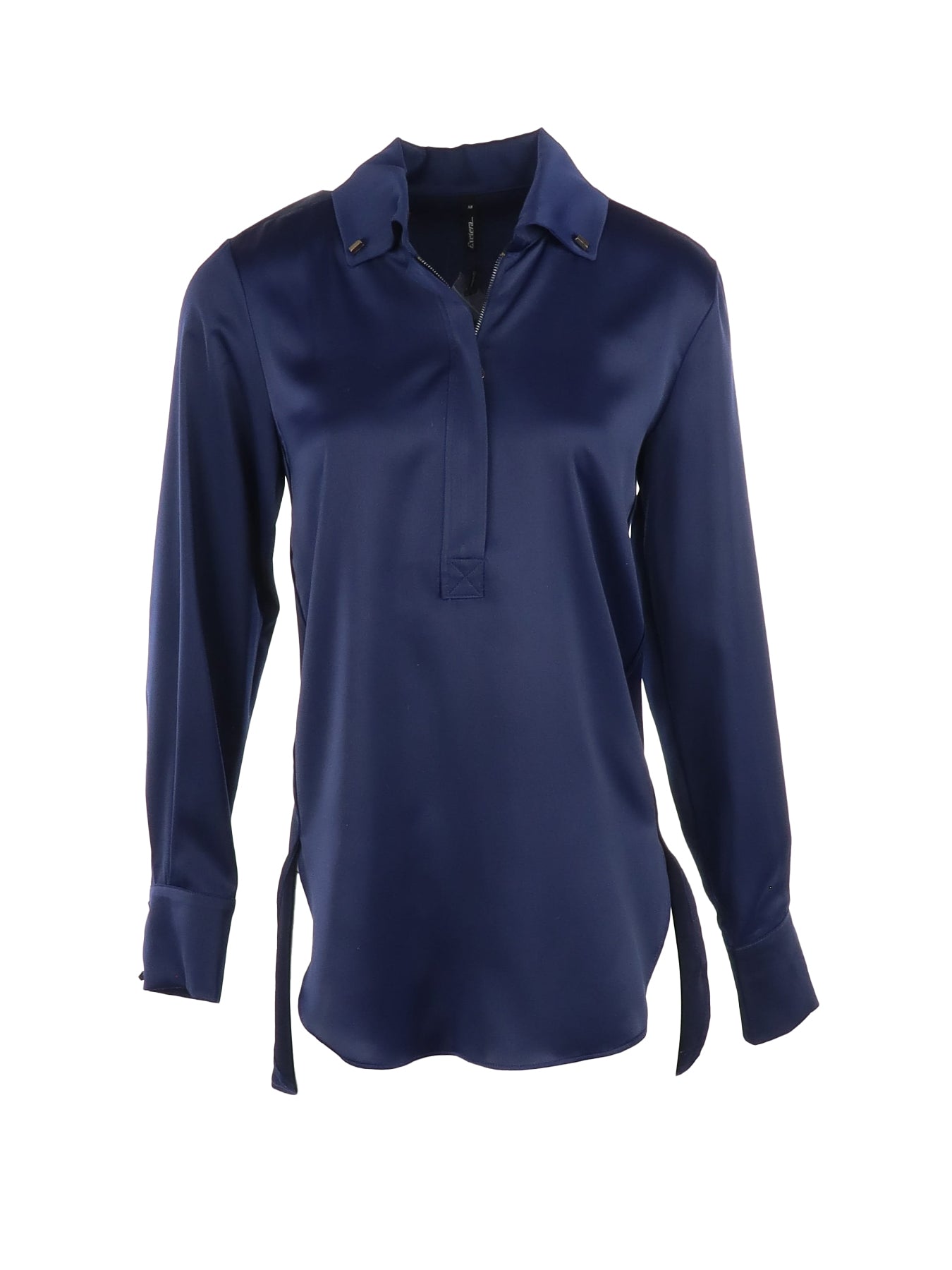Exetera Marineblaue lange Bluse