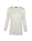 Natacha Burro Langarm-T-Shirt aus Seidenmischung