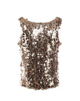 Natacha – Tanktop mit goldenen Pailletten