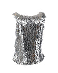 Silbernes Pailletten-Tanktop „Natacha“