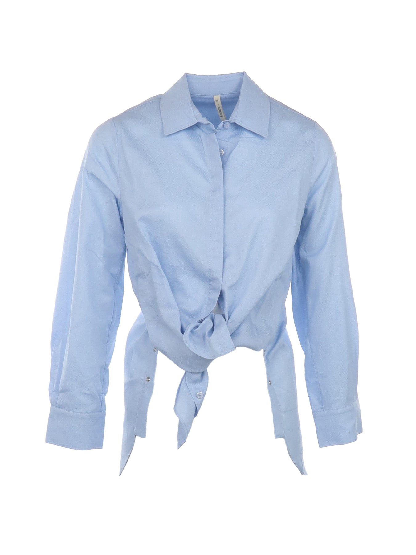 Mittellange Bluse aus Baumwolltwill in Blau von Exetera