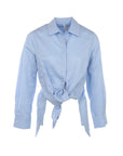 Mittellange Bluse aus Baumwolltwill in Blau von Exetera