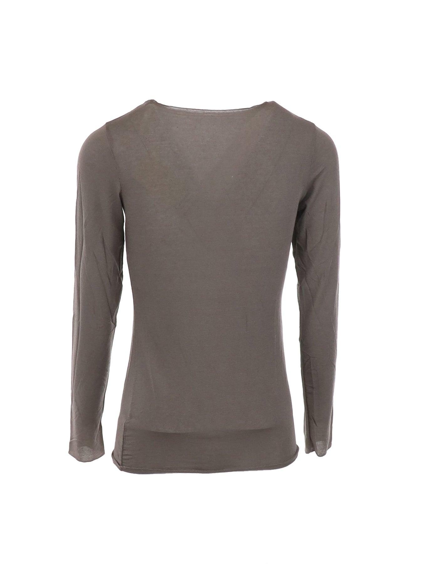 Feiner taupefarbener Kaschmirpullover