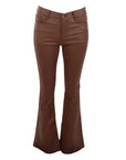 Pantalon flaire bootcut huilé camel