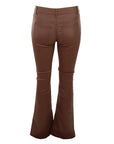 Pantalon flaire bootcut huilé camel
