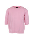 Pull manches 3/4 col rond rose Natacha
