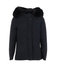 Kurze schwarze Daunenjacke