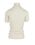 SER ecrufarbener kurzärmliger Rollkragenpullover