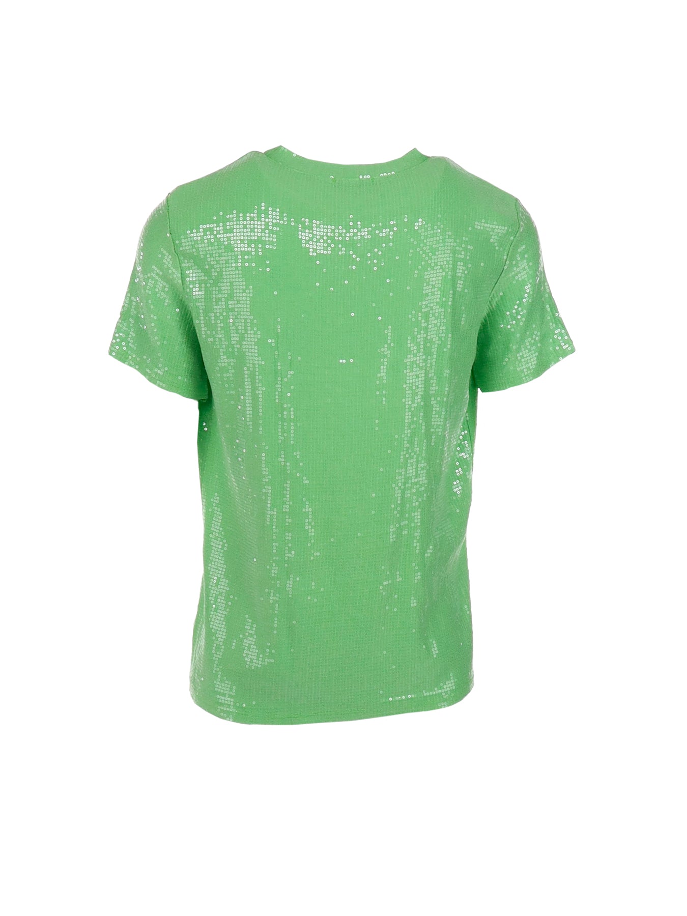 Grünes Pailletten-T-Shirt Natacha