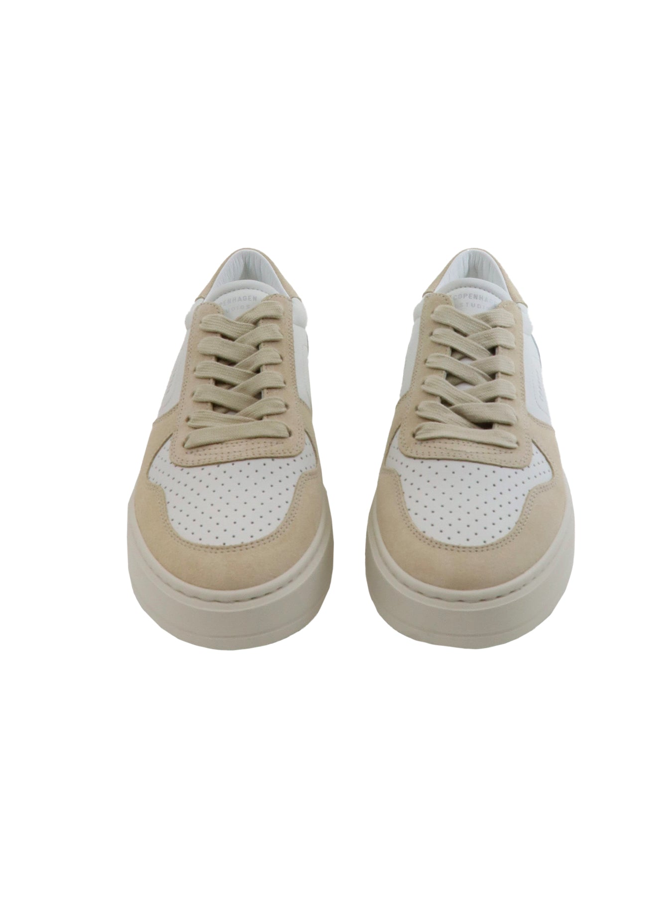 CPH 77 Sneaker aus Ledermix in Weiß/Creme