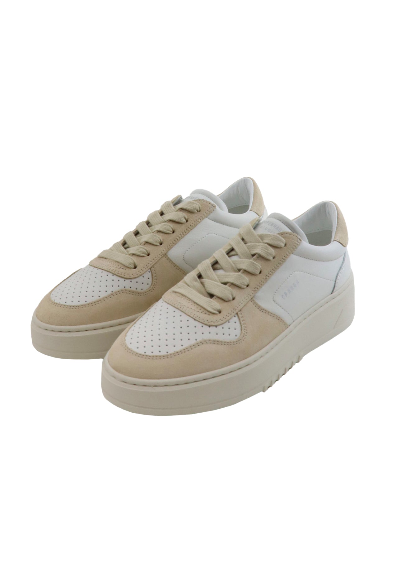 CPH 77 Sneaker aus Ledermix in Weiß/Creme