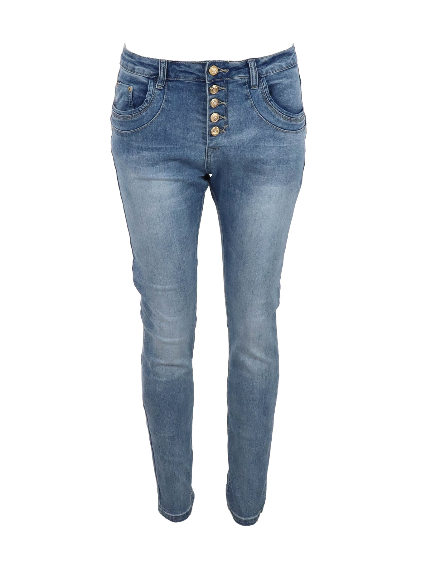 PdJ Jeans mit Strassknöpfen
